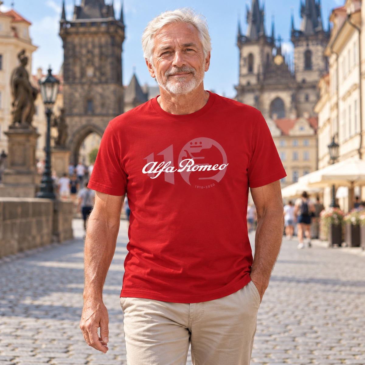 Alfa Romeo T-Shirt CLASSY RED – Red – illustrative photo (AI)