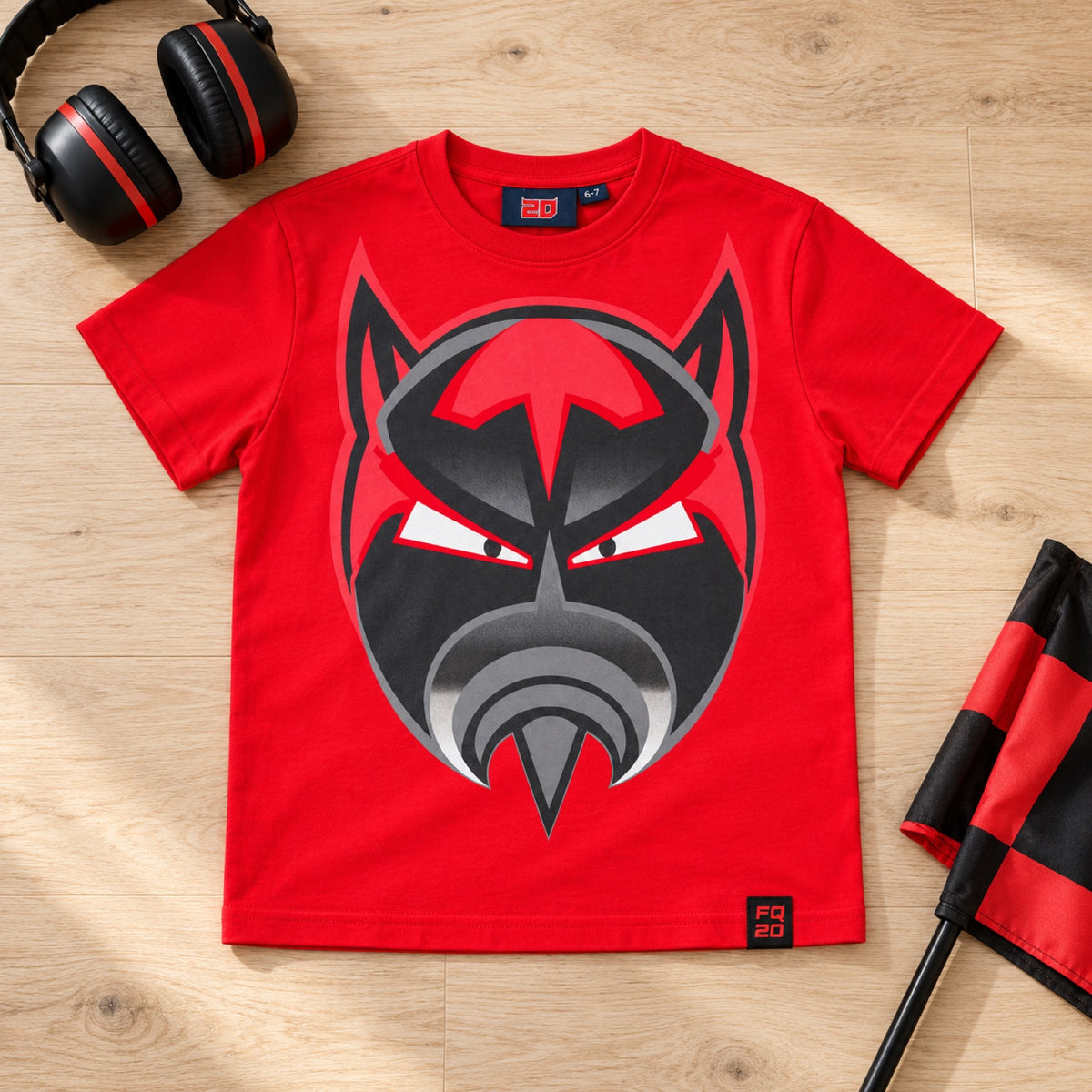 Fabio Quartararo Kids' T-Shirt – Red – illustrative photo (AI)