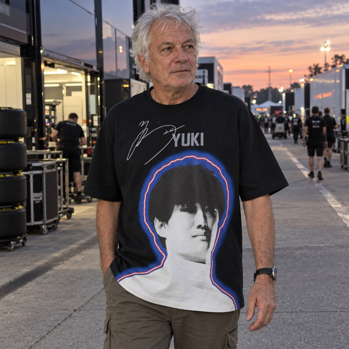 HUGO x Visa Cash App RB Fan T-Shirt – Yuki Tsunoda – ilustrační foto (AI)