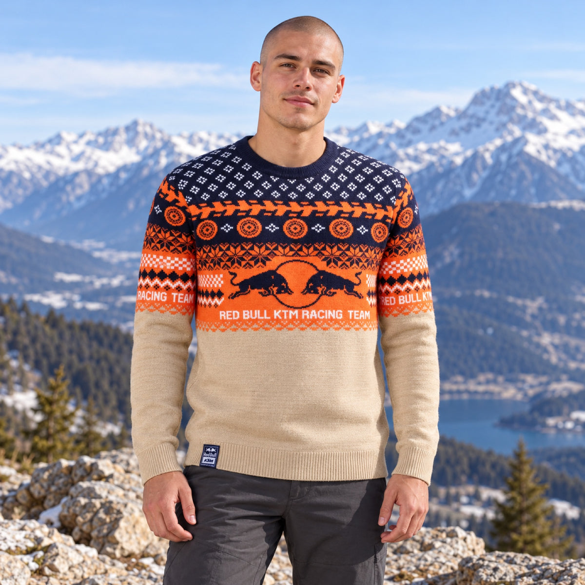 KTM Red Bull Racing Winter Sweater – Christmas Edition – illustrative photo (AI)