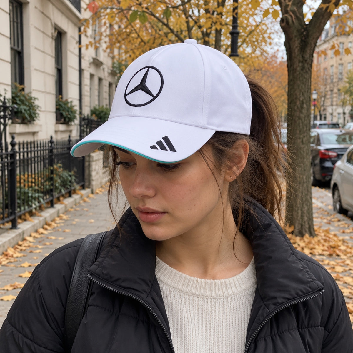 Mercedes-AMG PETRONAS F1 x Adidas Cap – White, Team Edition – ilustrační foto 2 (AI)