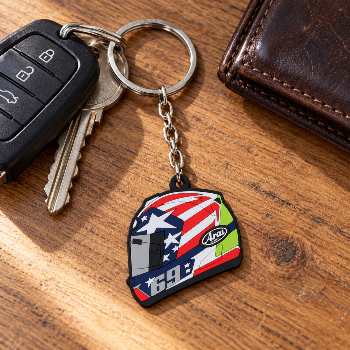 Nicky Hayden Helmet Keyring – illustrative photo (AI)