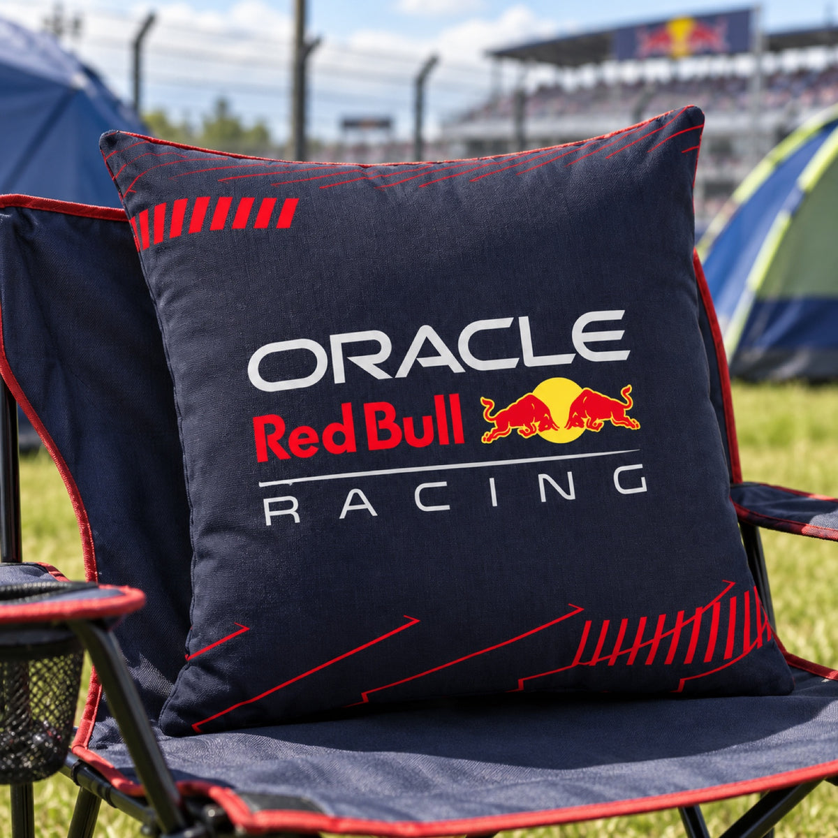 Oracle Red Bull Racing Cushion with RBR Team Logo – illustrative photo (AI)