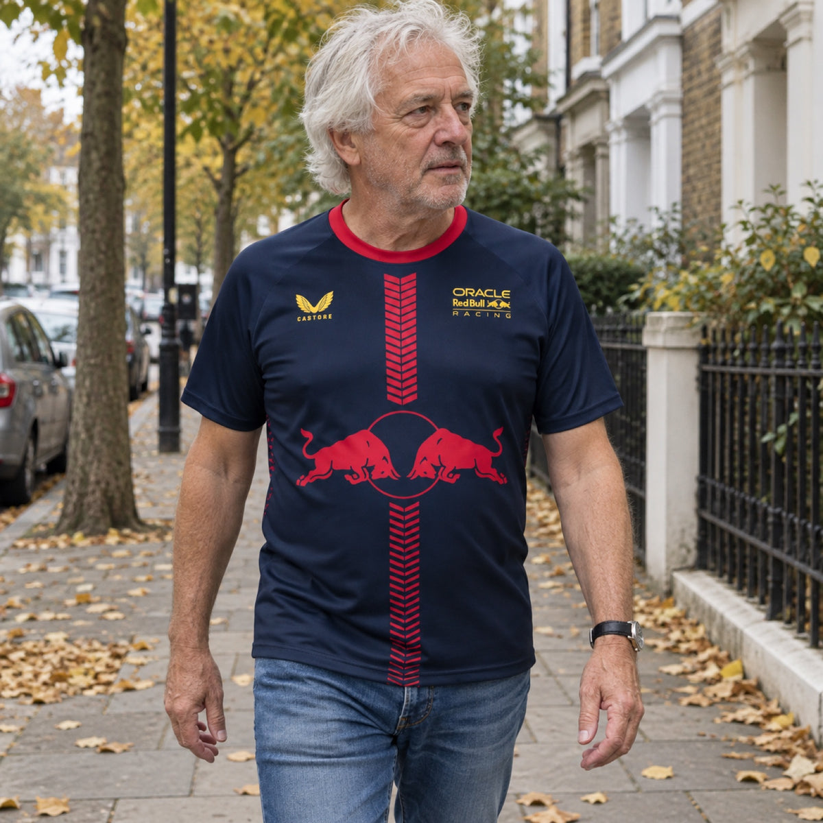 Oracle Red Bull Racing Sports Jersey with Red Bull Logo – Navy – ilustrační foto (AI)