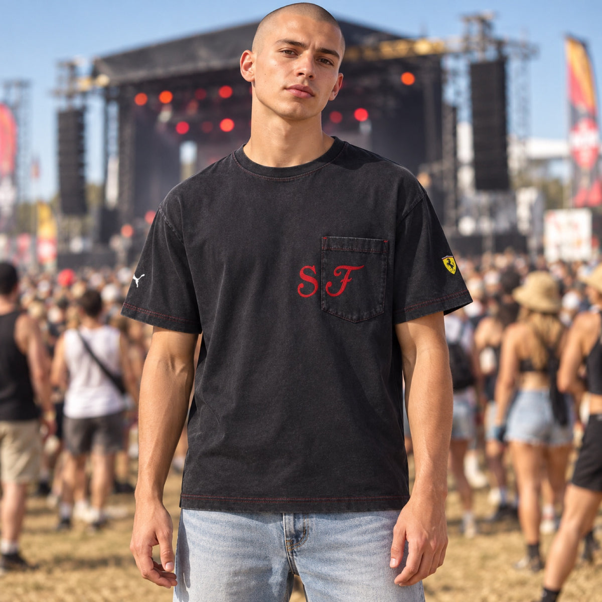 Scuderia Ferrari F1 GRAPHIC Casual T-Shirt – Black – illustrative photo (AI)