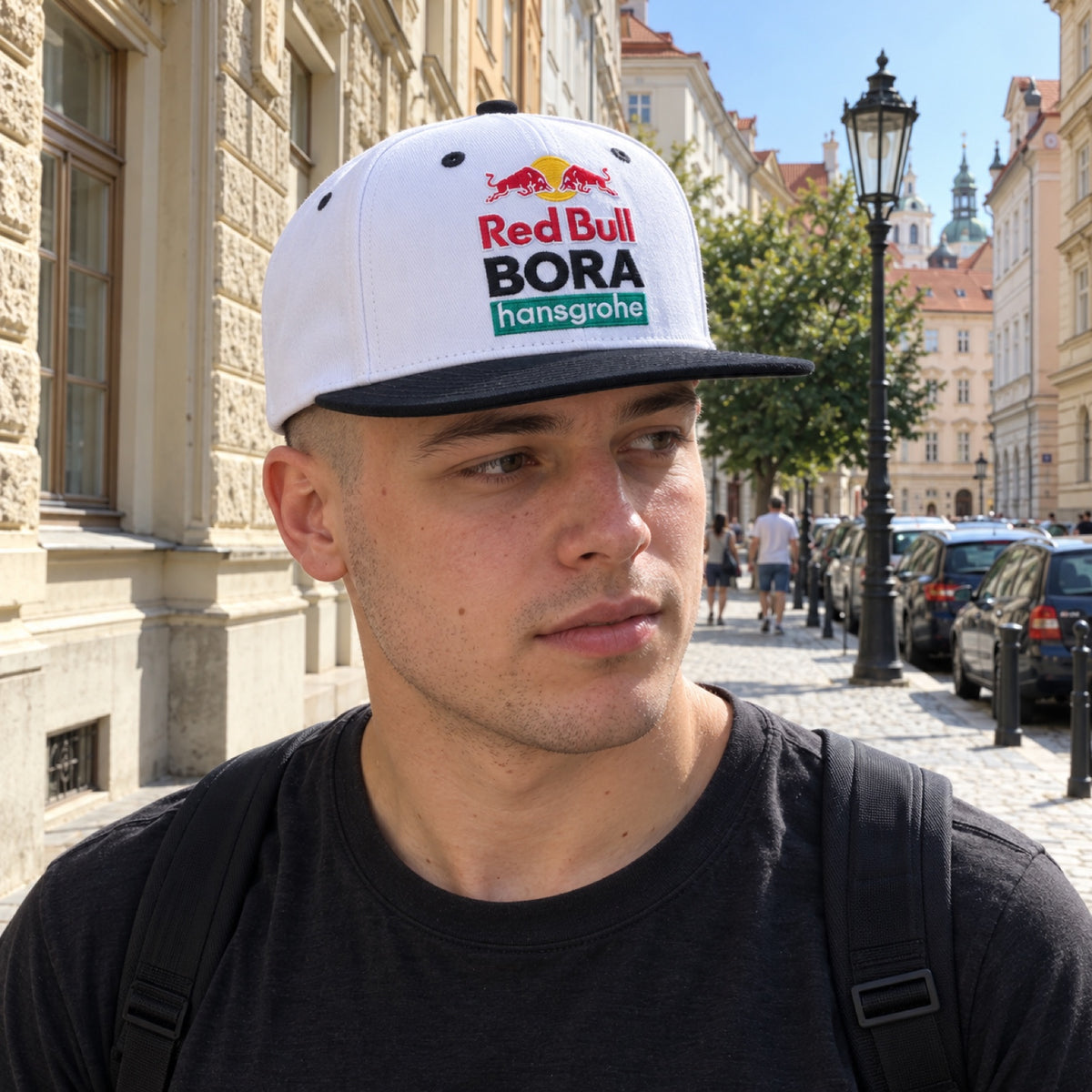 Šiltovka pre fanúšikov Red Bull Bora Hansgrohe s rovným šiltom – ilustračné foto (AI)