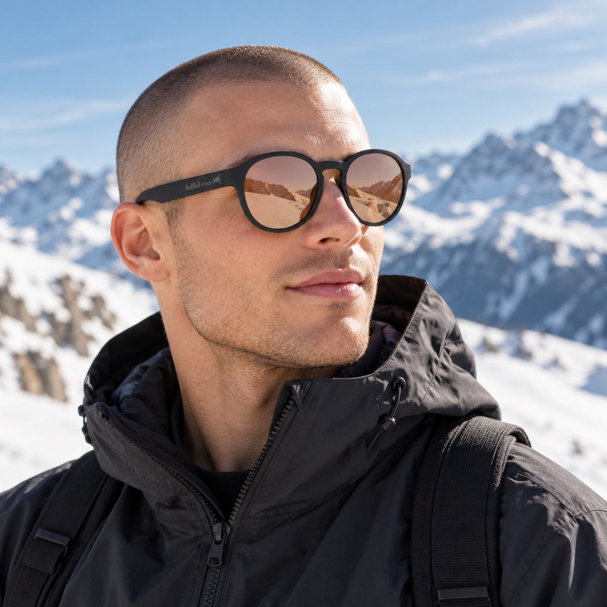 Red Bull Spect MARGO Sunglasses – Black with Brown Lenses – illustrative photo (AI)