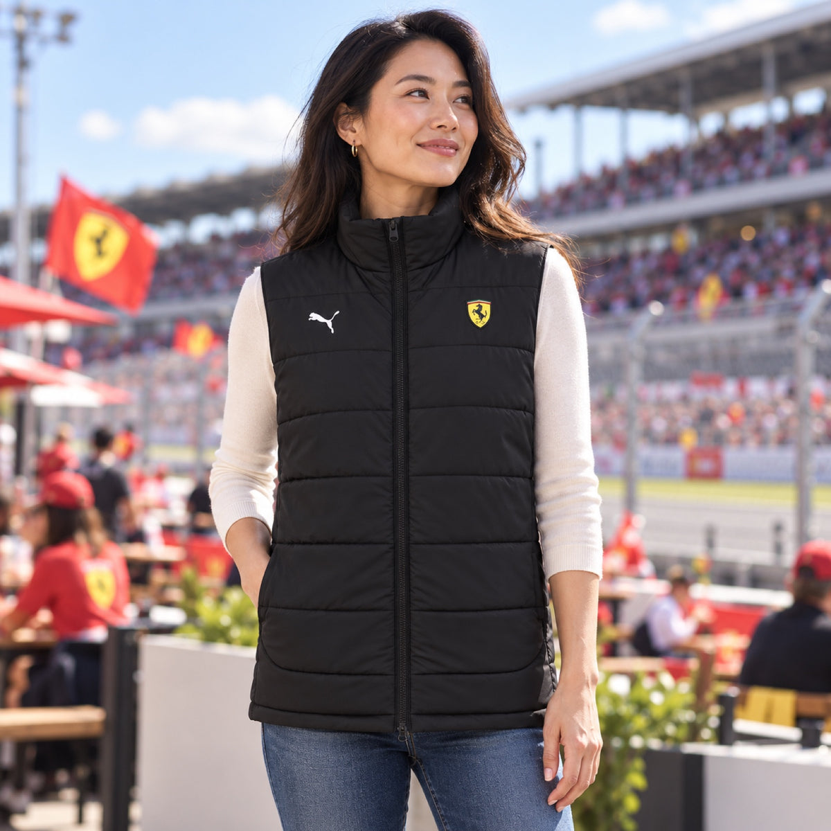 Scuderia Ferrari F1 Lifestyle Gilet – Black – illustrative photo (AI)