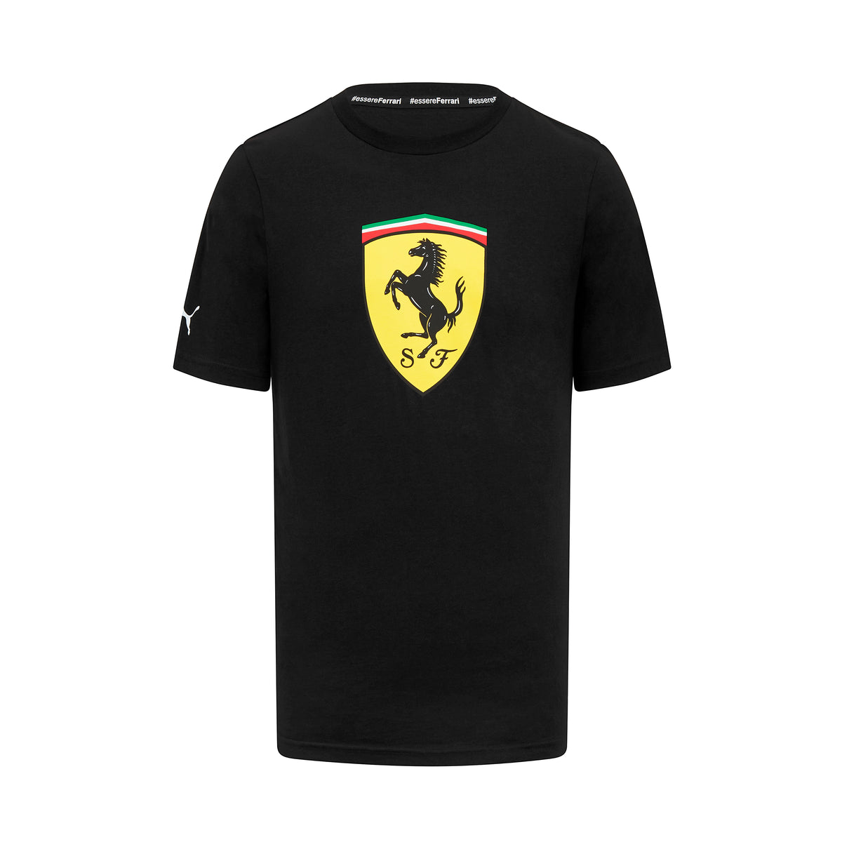 Scuderia Ferrari F1 voľnočasové tričko s veľkým logom čierne