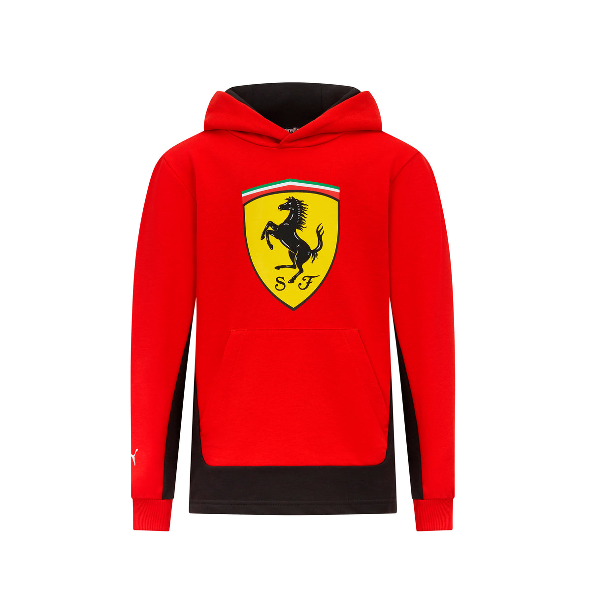Scuderia Ferrari F1 detská voľnočasová mikina s veľkým logom červená - 128 CM