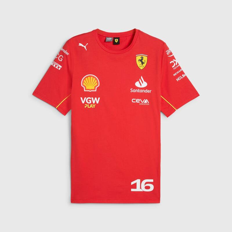 Charles Leclerc team T-shirt – Scuderia Ferrari F1 red