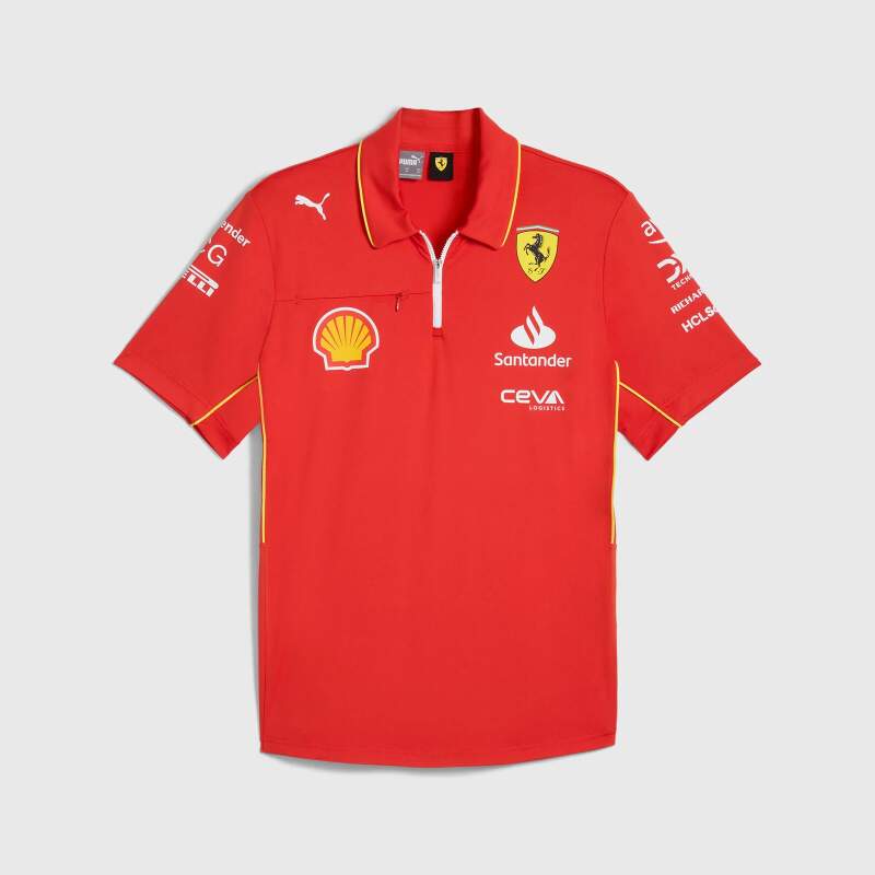Tímová polokošeľa PRO Scuderia Ferrari F1 červená