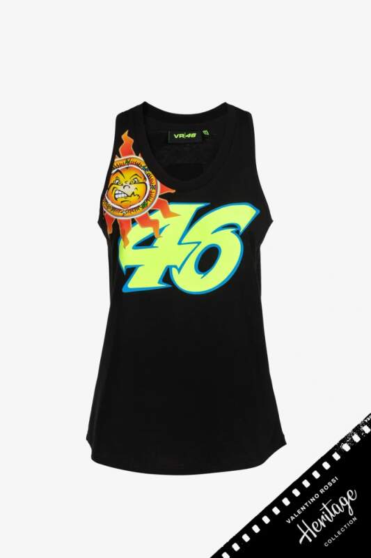 Dámske tielko VR46 Valentino Rossi - Heritage čierne