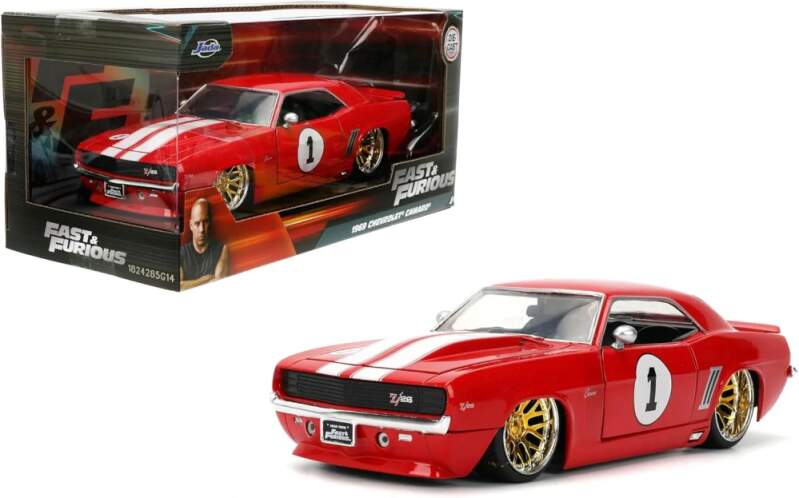 Model Rýchlo a zbesilo Chevrolet Camaro #1 1:24 červené
