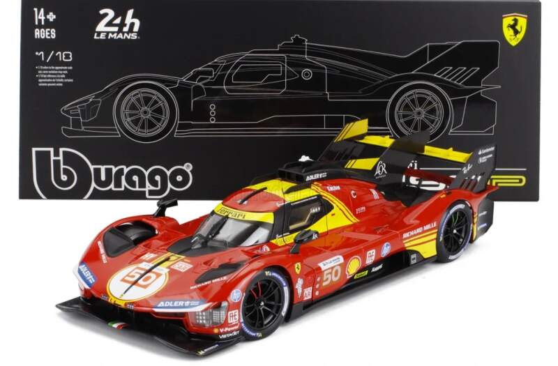Model BBurago Ferrari 499P NR. 50 Winner Le Mans 2024 1:18 - Deluxe edícia