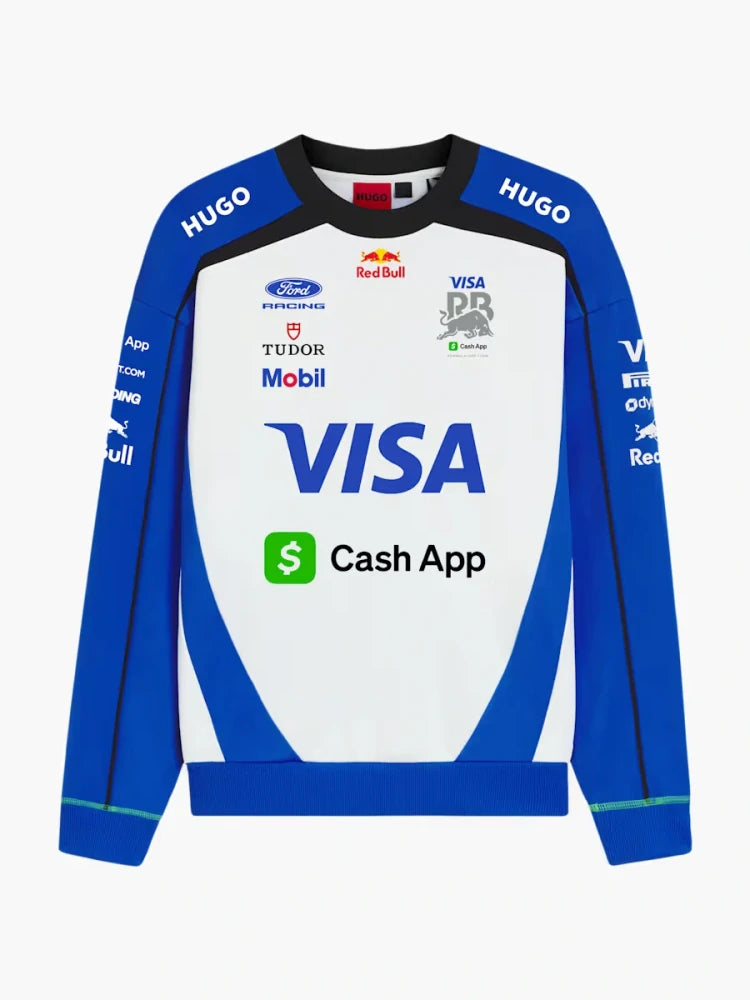 Tímová mikina Visa Cash App Racing Bulls so sponzorskými logami – Team Edition