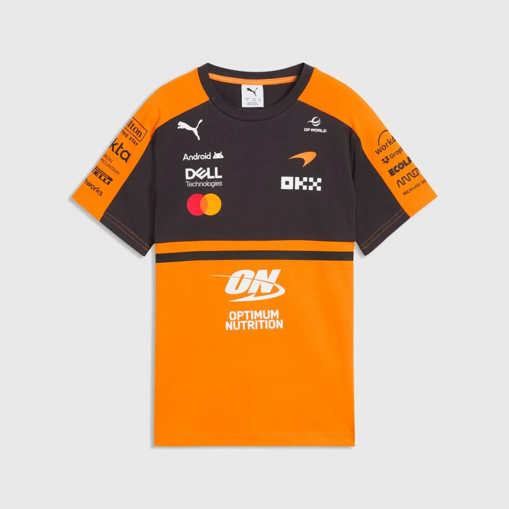 Detské tímové tričko McLaren F1 x Puma so sponzorskými logami – Team Edition