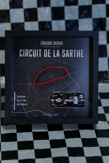 3D rám PETROL ART Le Mans s modelom Ford GT40 MK II Bruce McLaren 1:43
