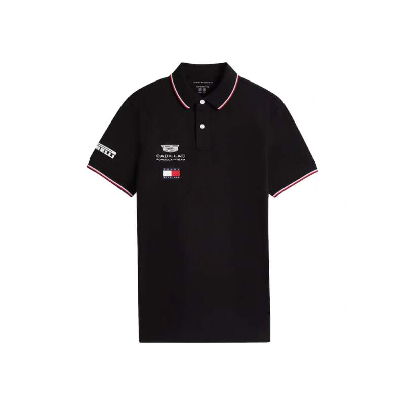 Čierna polokošeľa Cadillac F1 x Tommy Hilfiger - tímová edícia