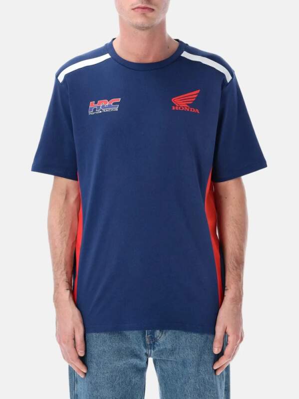 Fanúšikovské tričko HRC Honda s logom modré