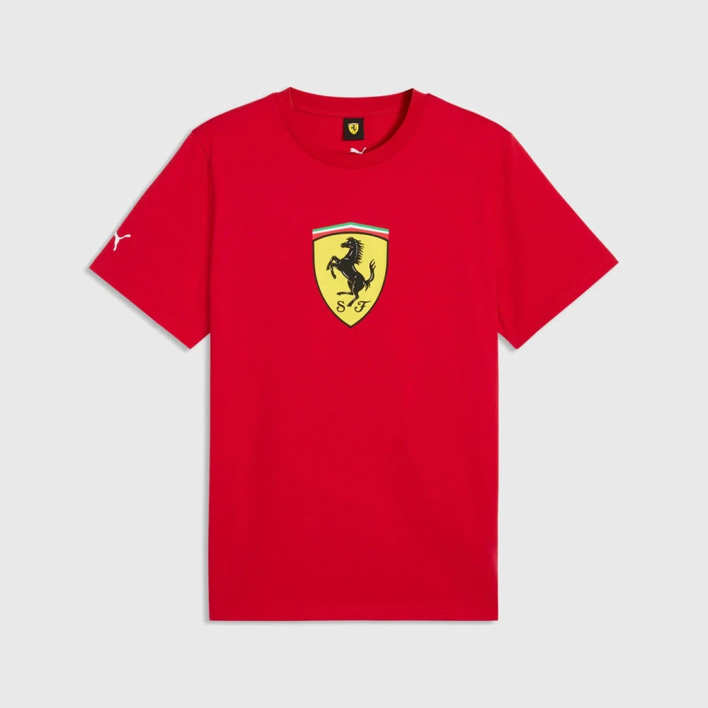 Fanúšikovské tričko Scuderia Ferrari F1 x Puma s veľkým štítom – červené