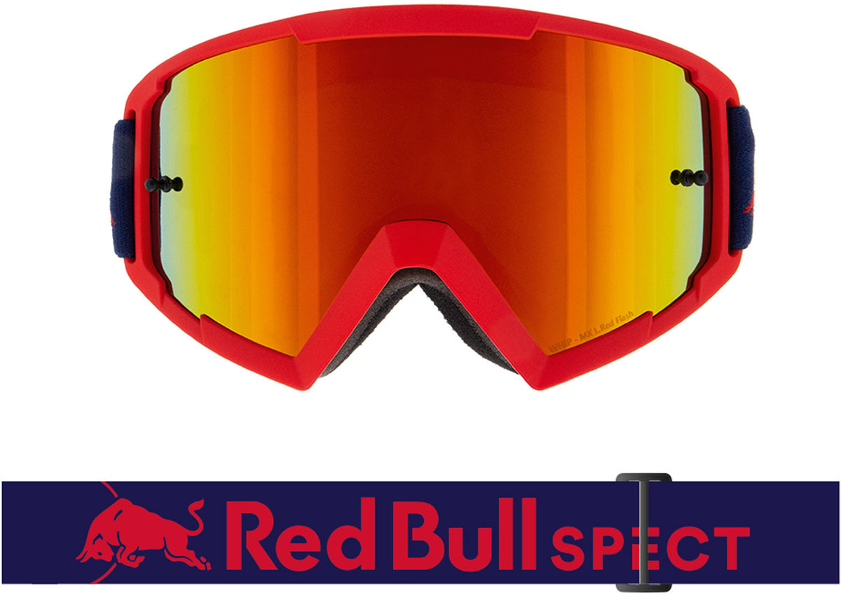 Red Bull Spect WHIP motocross goggles red with orange lens