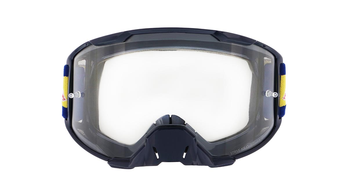 Red Bull Spect STRIVE motocross goggles blue with clear lens