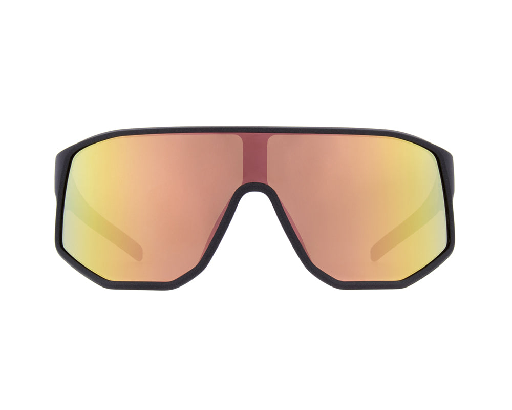 Red Bull Spect DASH sunglasses matte grey with green-gold lens