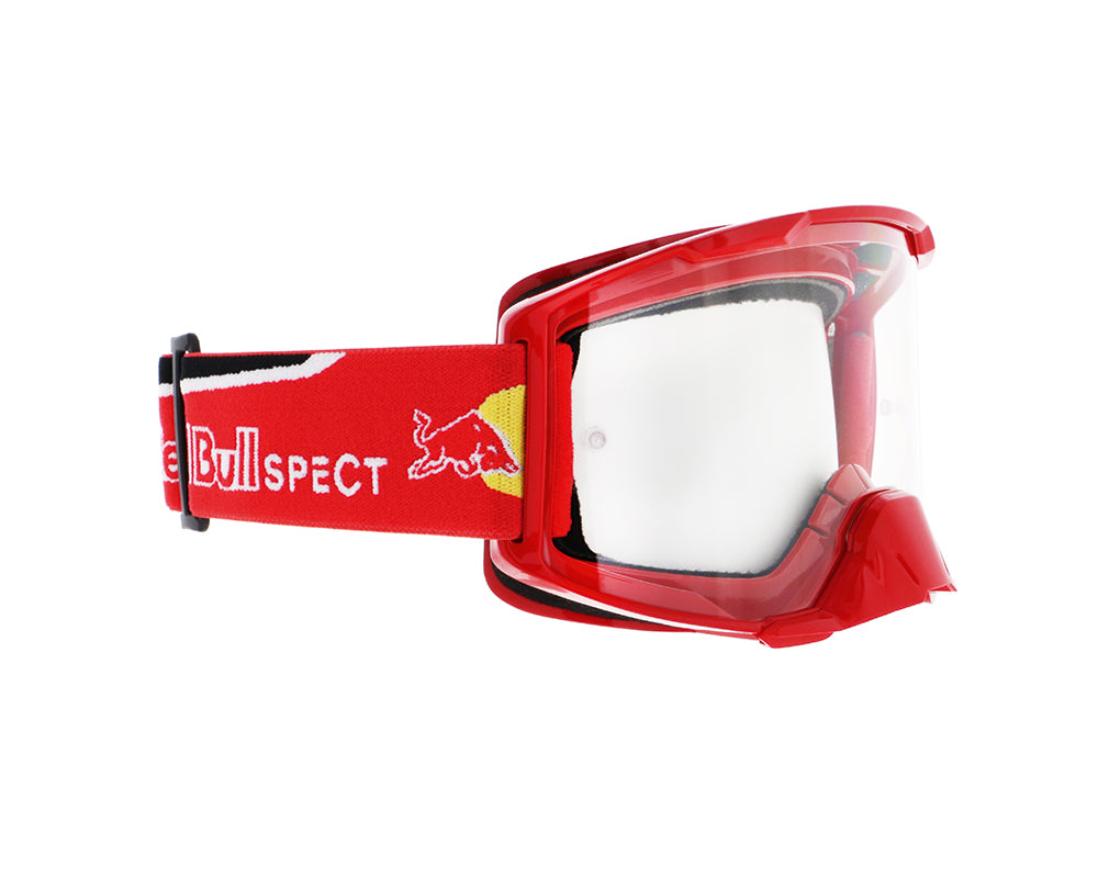 Red Bull Spect motokrosové okuliare STRIVE červené s čírym sklom