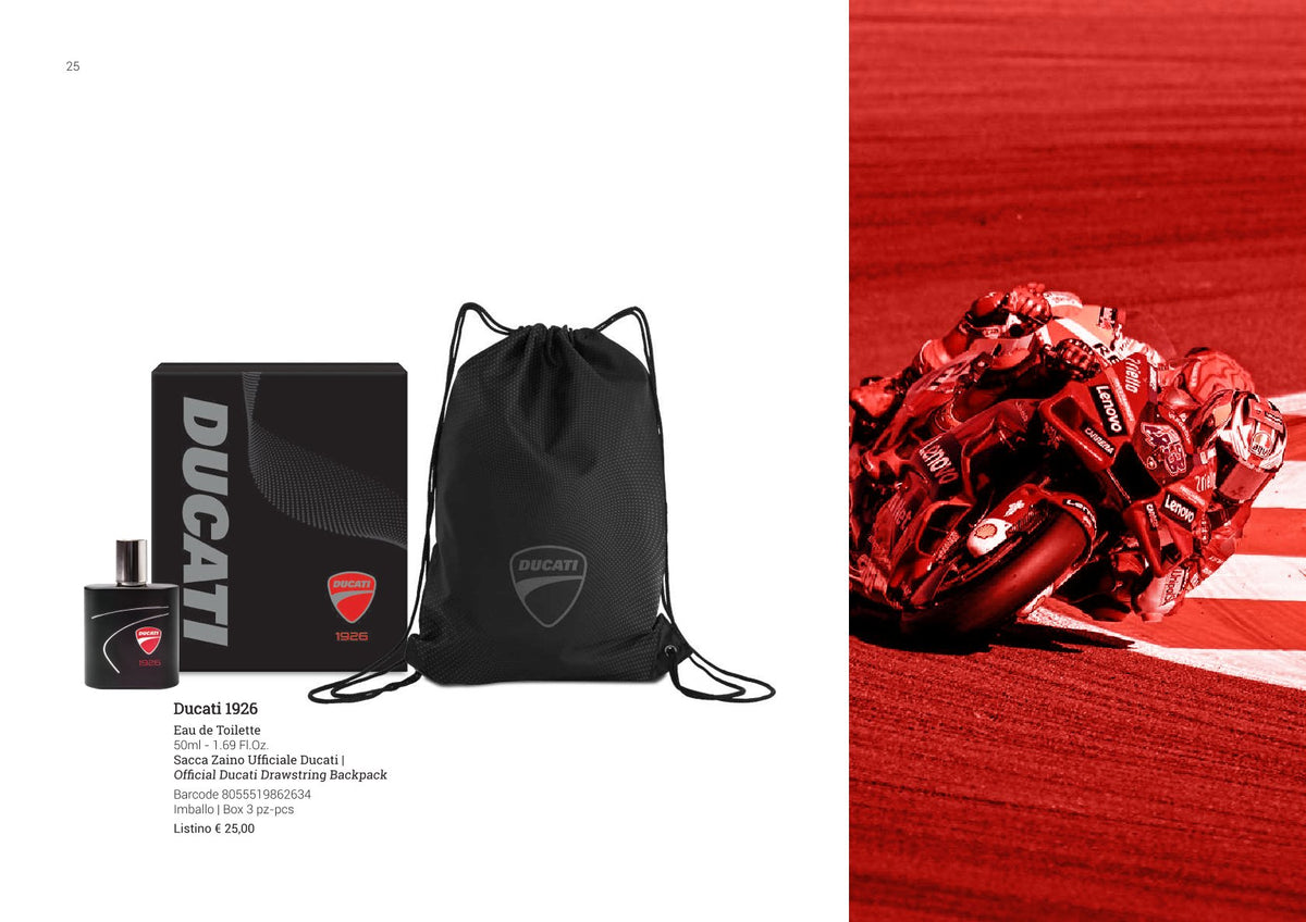 Ducati 1926 eau de toilette 50 ml + sports backpack