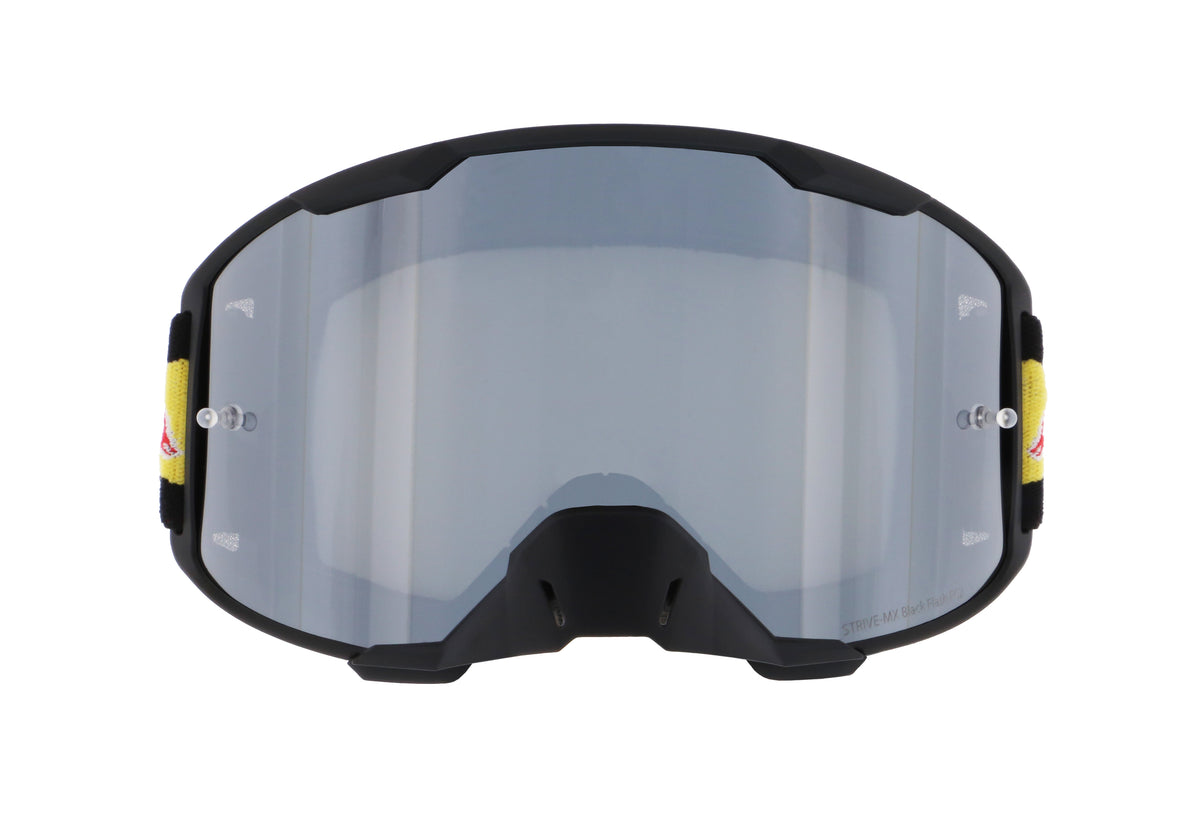 Red Bull Spect STRIVE motocross goggles black with silver lens