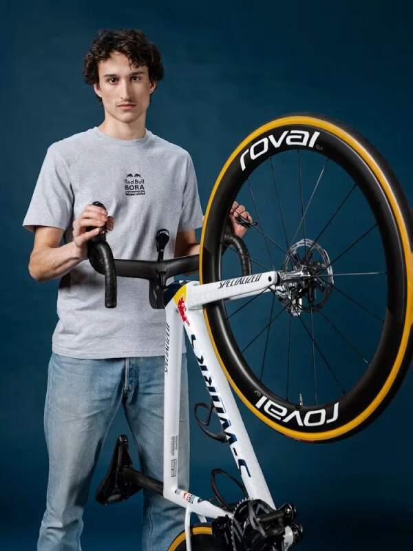 Fanúšikovské tričko Red Bull Bora Hansgrohe sivé s logom