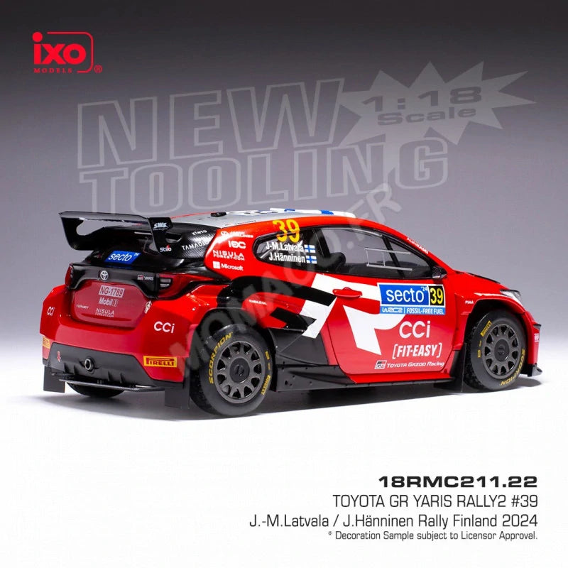 Ixo Toyota GR Yaris Rally2 #39 Latvala Model 1:18 – Rally Finland 2024