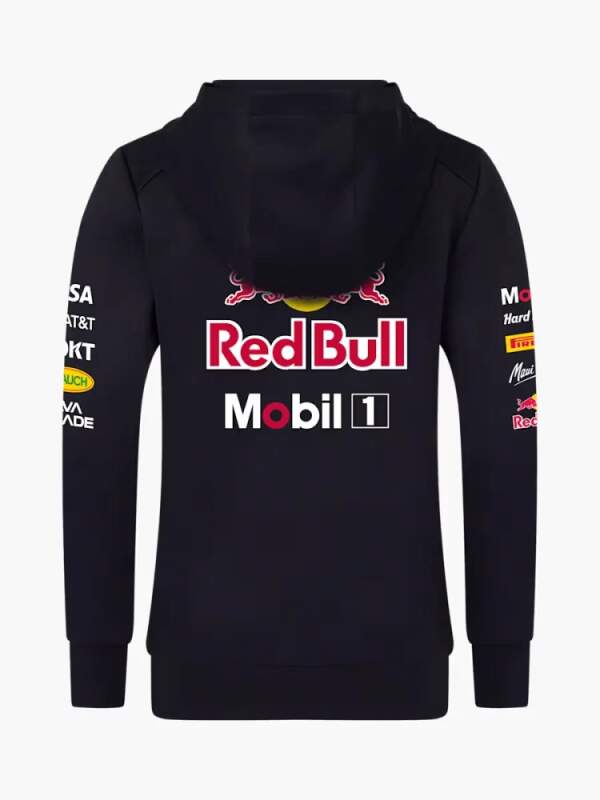 Detská mikina na zips Oracle Red Bull Racing s logami sponzorov - tímová edícia