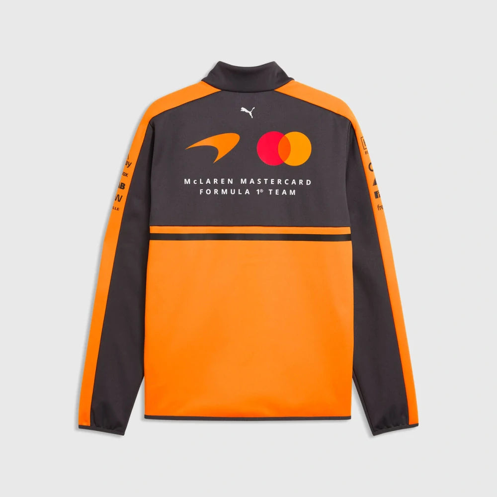 Softshellová bunda McLaren F1 Team 2026 – oranžovo-sivá