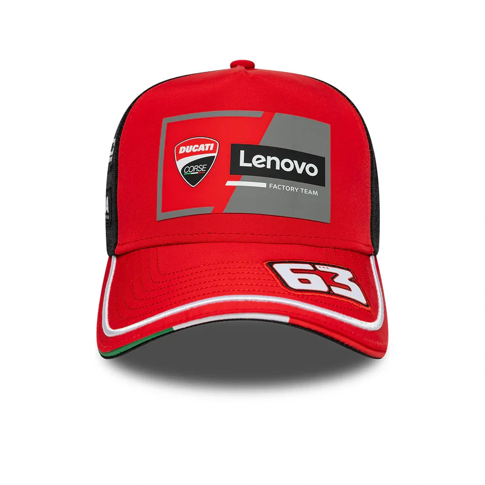 Šiltovka Ducati Lenovo Team Pecco Bagnaia #63 2026 – červená