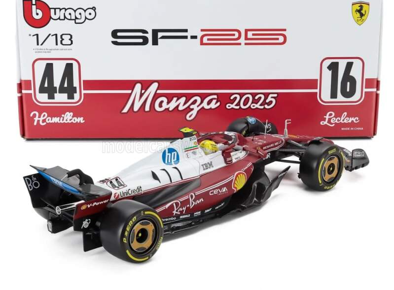 Model Scuderia Ferrari SF-25 BBurago #44 Lewis Hamilton Monza 2025