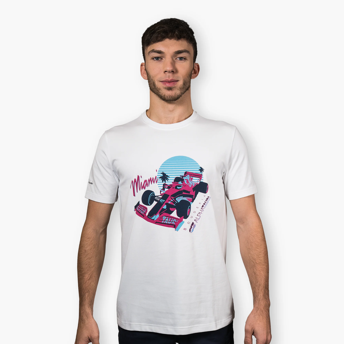 Tričko Scuderia AlphaTauri Miami GP 2022 – biele