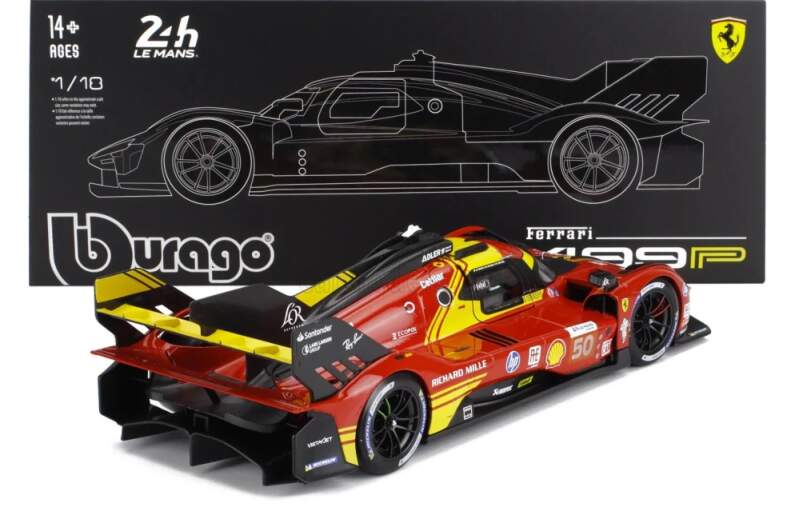 Model BBurago Ferrari 499P NR. 50 Winner Le Mans 2024 1:18 - Deluxe edícia