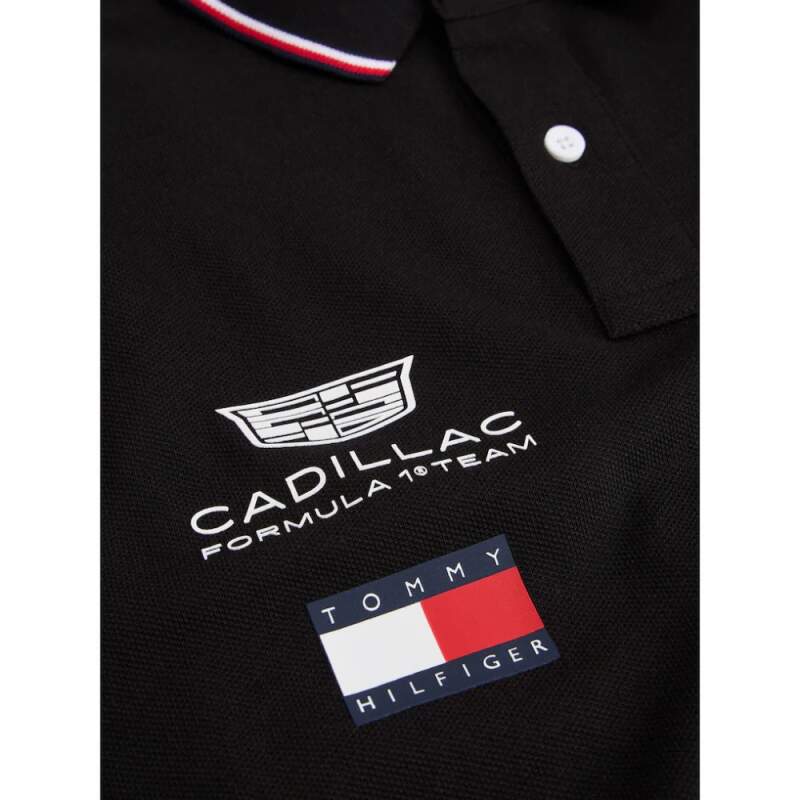 Čierna polokošeľa Cadillac F1 x Tommy Hilfiger - tímová edícia