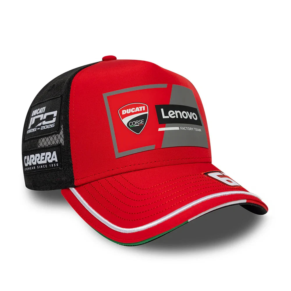Šiltovka Ducati Lenovo Team Pecco Bagnaia #63 2026 – červená