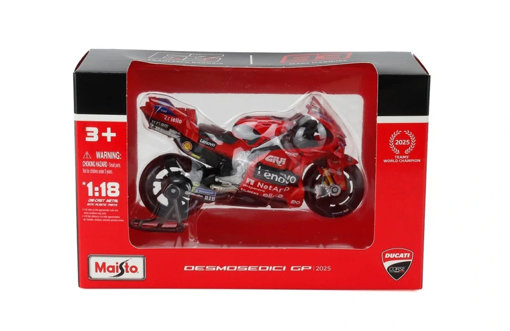 Model Maisto Ducati MotoGP GP25 1:18 – Francesco Bagnaia #63