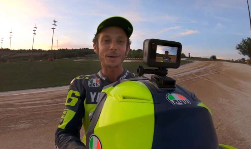 Šiltovka VR46 Valentino Rossi GoPro – čierna, rovný šilt