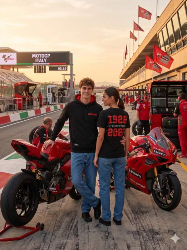 Pánske tričko Ducati Corse čierne - edícia 100th years DUCATI
