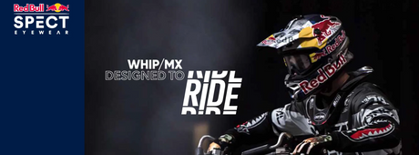 Red Bull Spect motokrosové okuliare WHIP červené s čírym sklom