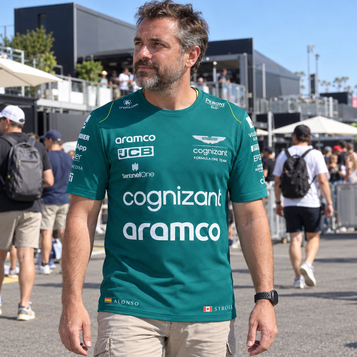 Aston Martin F1 Team Sponsor Team T-Shirt – illustrative photo (AI)