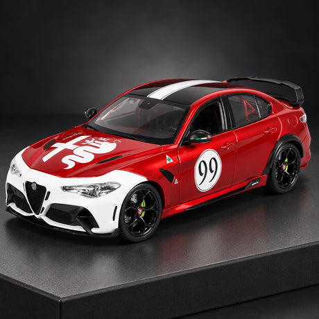 Model Bburago Alfa Romeo Giulia GTAm č. 99 – ilustračné foto (AI)