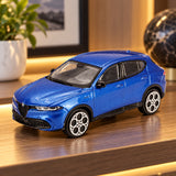 Model Bburago Alfa Romeo Tonale 1:43 – modrý – ilustračné foto (AI)