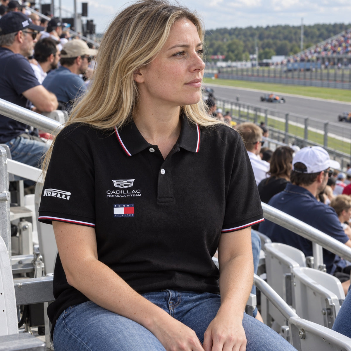 Cadillac F1 x Tommy Hilfiger Team Polo – Black – ilustrační foto 2 (AI)