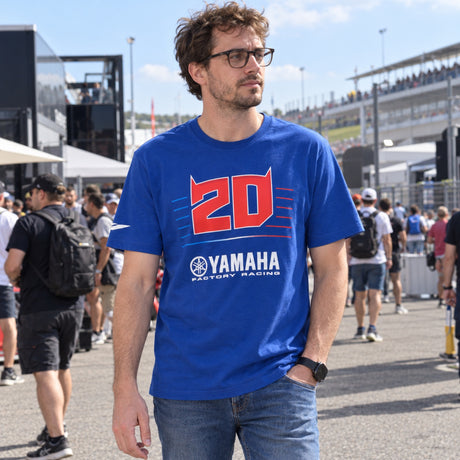 Fabio Quartararo Yamaha MotoGP Logo T-Shirt – Blue – ilustrační foto (AI)